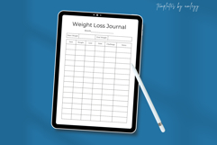 Weight Loss Journal Digital Planner Template Fitness Product Image 5