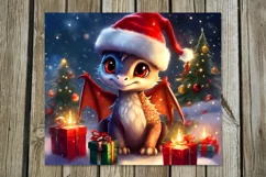 Christmas dragon | Xmas Skinny tumbler sublimation design PL Product Image 5