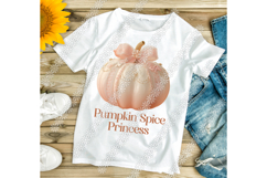 Pumpkin Spice Princess PNG | Fall Coquette Sublimation Product Image 3