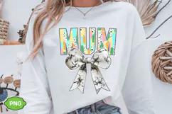 Floral Mum Coquette Bow PNG | Mother's Day PNG Product Image 5