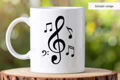 Hand Drawn Treble Clef Music Notes SVG Product Image 5