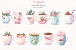Pastel Mug Christmas Watercolor 38 Cliparts Ai Generated Art Product Image 5