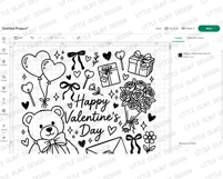 Retro Valentine SVG PNG Bundle Valentine Coquette Png Design Product Image 4