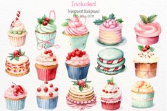Christmas Dessert Watercolor 60 Cliparts Collection Product Image 5