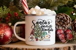 Santa's Favorite Teacher | Png Sublimation |Digital Download Product Image 4