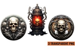 Watercolor Vintage Creepy Halloween sublimation , PNG Product Image 1