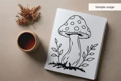 Botanical Mushroom SVG, PNG, DXF Product Image 5