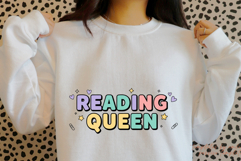 Reading Queen Clipart Sublimation PNG, Book Lover Gift Product Image 3