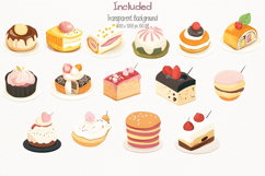 Cute Japanese bakery and food 85 Cliparts Collection Product Image 5