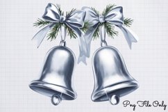 Silver Christmas Clipart Sublimation Bundle PNG Product Image 6