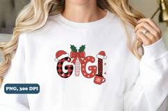 Gigi Christmas sublimation PNG Design, PNG Sublimation Product Image 5