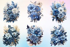 Winter Flowers Watercolor Clipart Bundle | Flower png Product Image 5