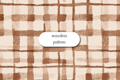 Warm Brown Watercolor Plaid Seamless Pattern Product Image 1