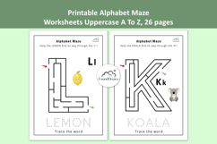 26 Page Printable Alphabet Maze Worksheets Product Image 5