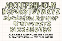Christmas Alphabet png clipart, christmas letters doodle Product Image 5