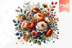 Autumn Flowers Sublimation - Clipart PNG Design Product Image 1