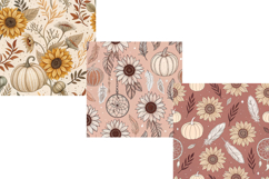 Boho Sunflower &amp; Pumpkin Dream Seamless Pattern Product Image 5
