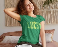 Checkered St Patricks Day PNG, Lucky Shamrock St Pattys Day Product Image 3