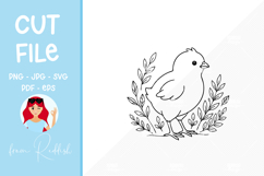 Easter SVG Line Art Cut File Product Image 1