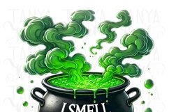 I Smell Children PNG, Funny Halloween Cauldron Design Product Image 3