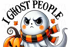 I Ghost People All Year Round PNG, Cute Halloween, Pumpkin Product Image 3