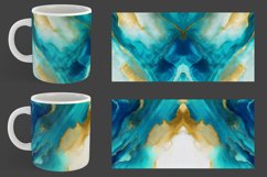 Watercolor Luxury Teal Agate Mug Wrap| Mug sublimation desig Product Image 7