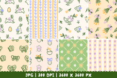 16 Coquette Spring Easter Digital Paper Product Image 2