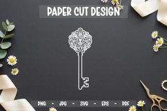 Floral Paper Cut SVG, Decorative Botanical Product Image 1