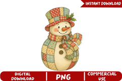 Rustic Christmas Snowman Sublimation, Christmas Png Product Image 5