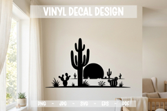 Desert cactus vinyl decal SVG design for nursery wall decor Product Image 1