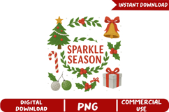 Sparkle Season Christmas Sublimation, Christmas Png Product Image 5