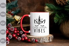 Cozy Winter Vibes SVG Cut Files/ Christmas Quote SVG Design Product Image 2