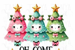 Oh Come Let Us Adore Him PNG | Christian Coquette Christmas Product Image 3
