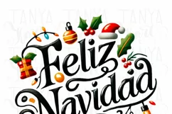 Festive Feliz Navidad for Shirt, Spanish Christmas Digital Product Image 3