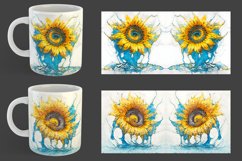 Sunflower Splash Water Mug Wrap| Mug sublimation design Product Image 7
