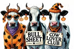 Bullsheet PNG, Funny Halloween Cow Design for T-Shirts Product Image 3