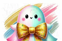 Colorful Coquette Ghost PNG, Glitter Ghost for Girly Product Image 4