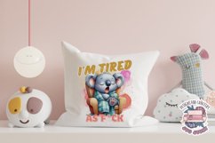 Sarcasm Sublimation design Funny Quote Animal Tired Koala Product Image 2