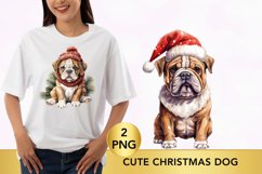 Christmas Dog clipart, Dog Sublimation Product Image 1