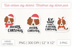 Christmas dog sticker set. Cocker spaniel stickers Product Image 1