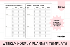 Weekly Hourly Planner Editable Template 1 Product Image 1