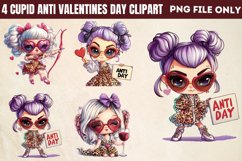 Cupid Anti Valentines Day Clipart PNG Product Image 1