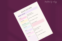 Aesthetic Book Review Planner Template | Editable Canva Book Product Image 4
