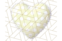 Pastel Puffy Patterned Hearts Clipart PNG, 3D Look Heart Png Product Image 5