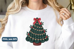 Crochet Yarn Christmas Tree PNG, Christmas tree PNG Product Image 1