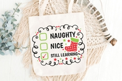 Naughty Nice Still Learning Svg, Christmas Checklist Svg. Product Image 5