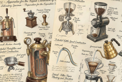 Ephemera Coffee Junk Journal Pages - Junk Journal Pack Product Image 5