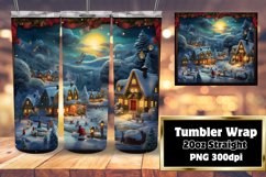 Vibrant Winter Village Fantasy Sublimation 20oz Product Image 1