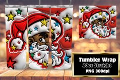 Afro Santa Claus 3D Inflated Tumbler Magic 20oz, Beard Man Product Image 1