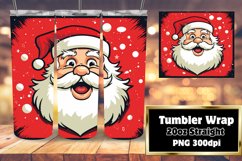Santa Claus Merry Pop Vibe 20oz Tumbler Wrap Product Image 1